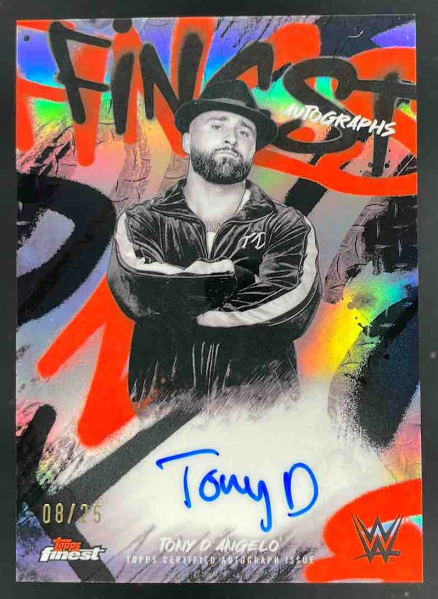 2025 Topps Finest WWE Finest Autographs Refractor #FA-DAG Tony D'Angelo Auto