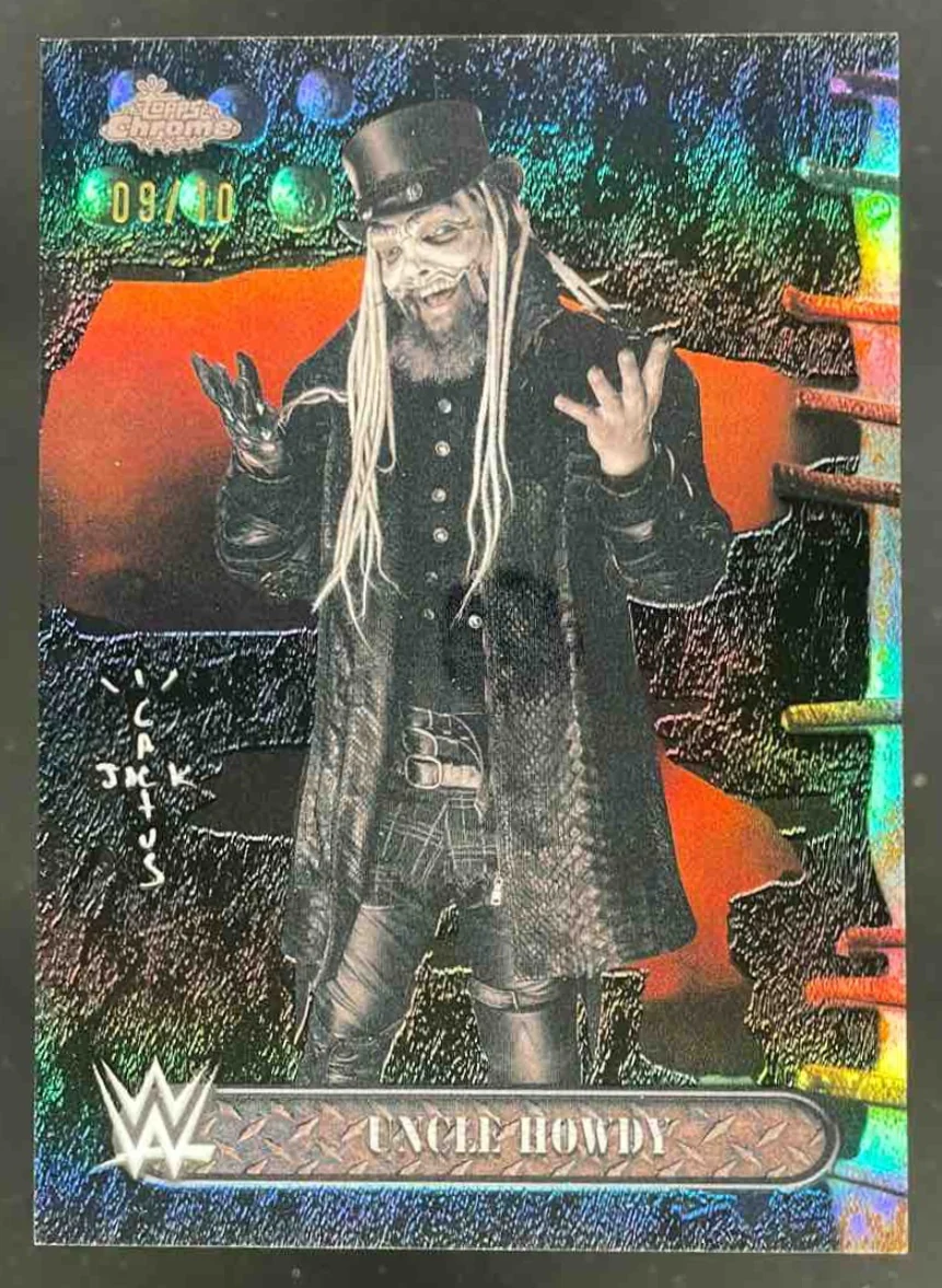 2025 Topps Chrome WWE x Cactus Jack Black Refractor #28 Uncle Howdy /10