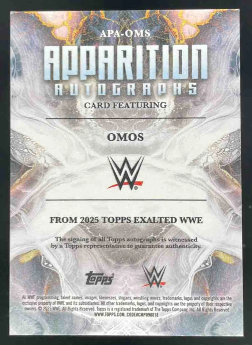 2025 Topps Exalted Apparition Autographs #APA-OMS Omos Auto - Image 2