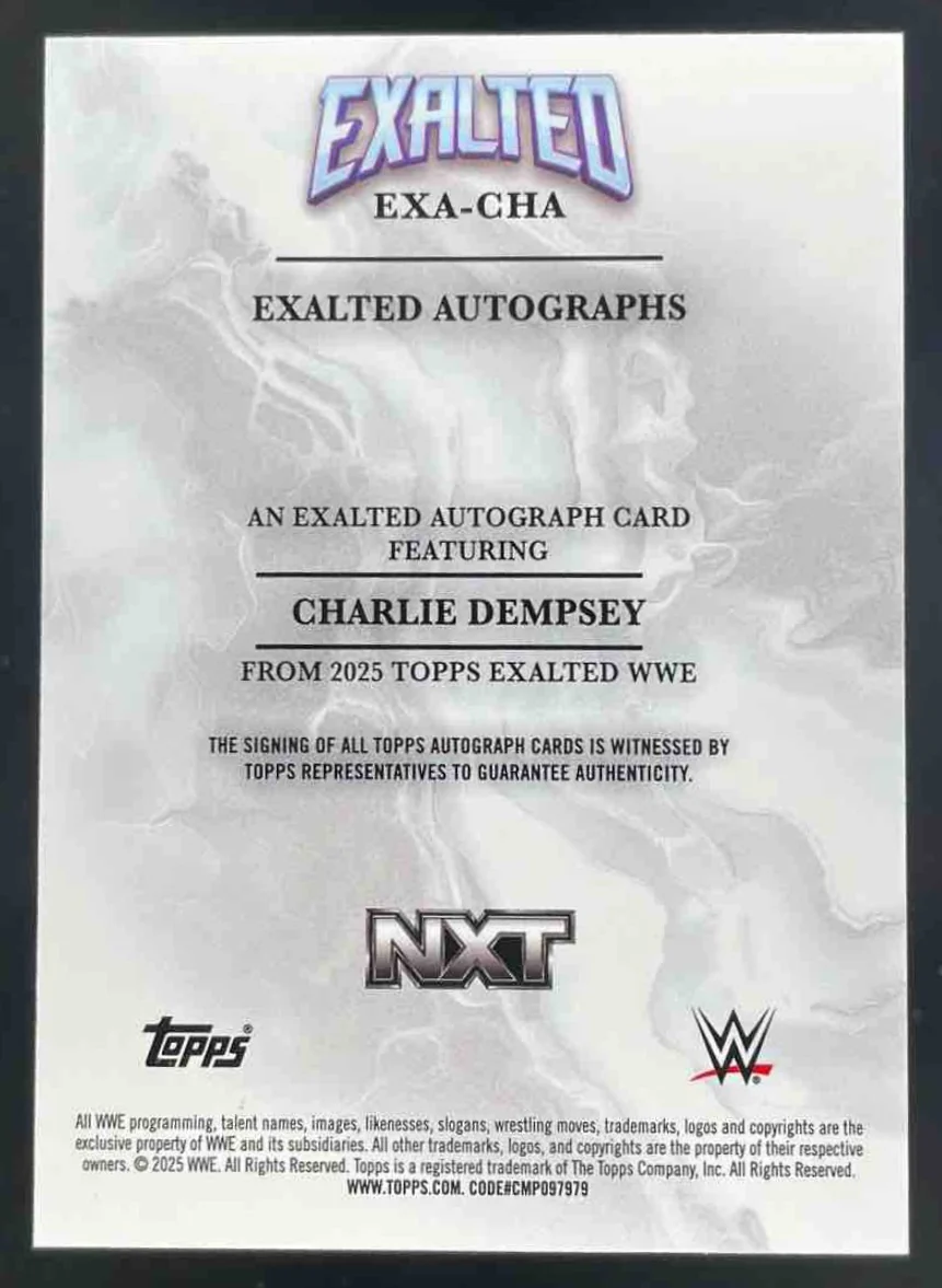 2025 Topps Exalted Autographs #EXA-CHA Charlie Dempsey RC Auto - Image 2