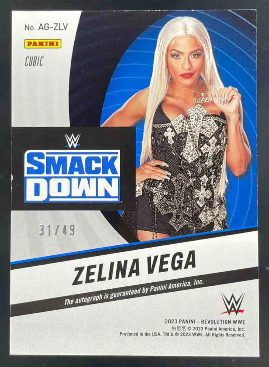 2023 Panini Revolution WWE Cubic #AG-ZLN Zelina Vega Auto /49 - Image 2