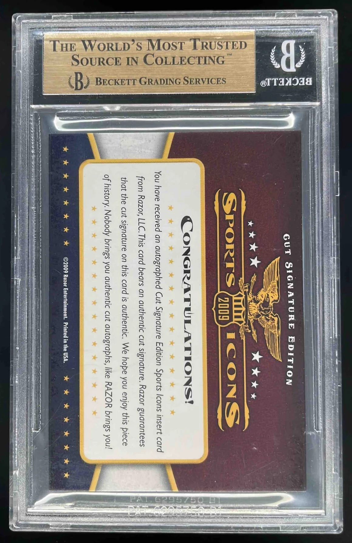 2009 Razor Cut Signature Sports Icons Edition Jennie Finch Auto BGS Authentic - Image 2
