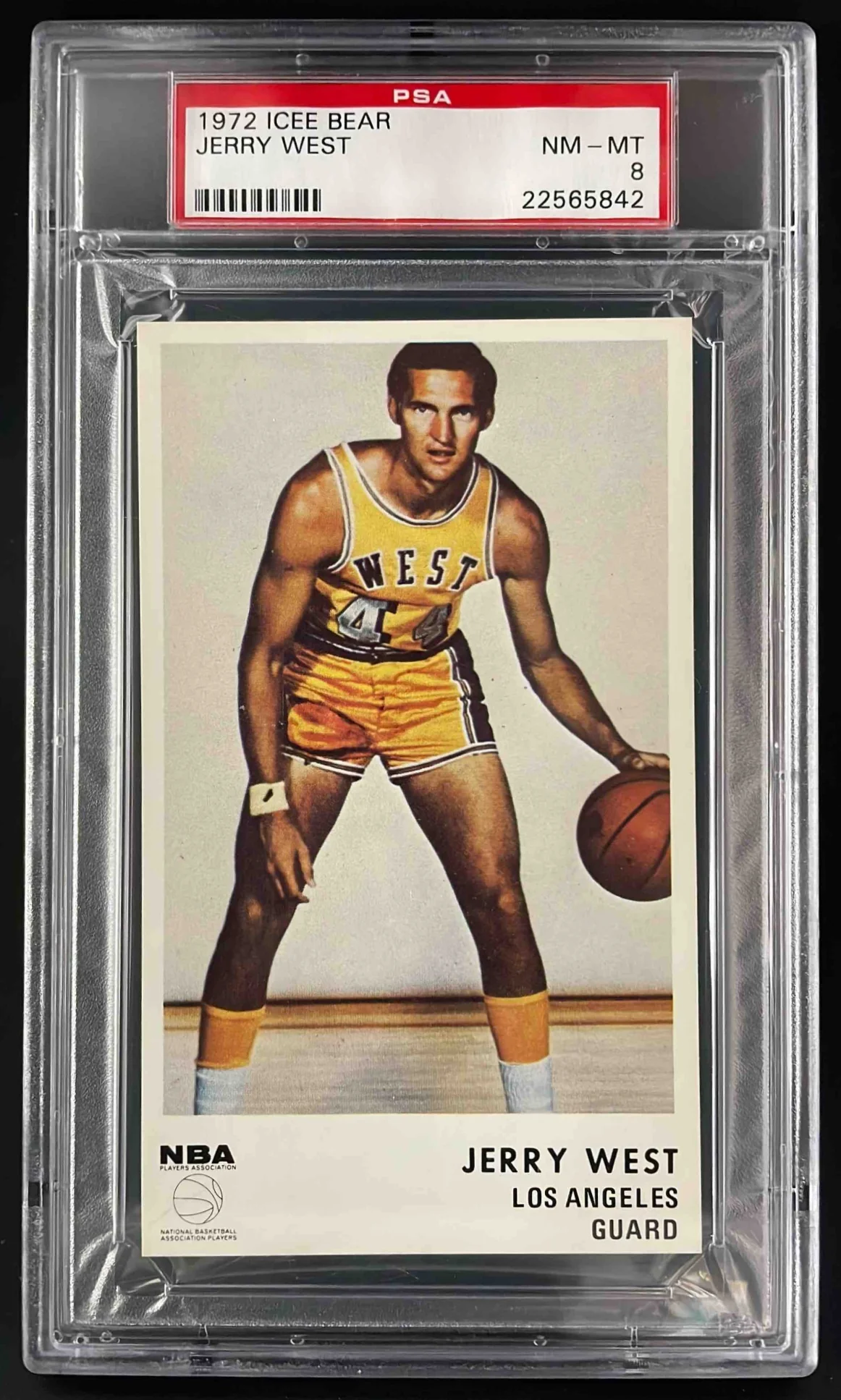 1972 Icee Bear Jerry West PSA 8