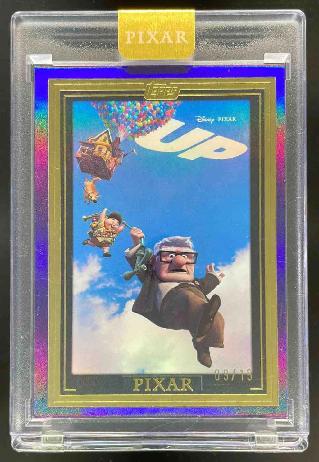 2025 Topps Pixar Gold Wall Art Encased Purple #WA-10 Up /15