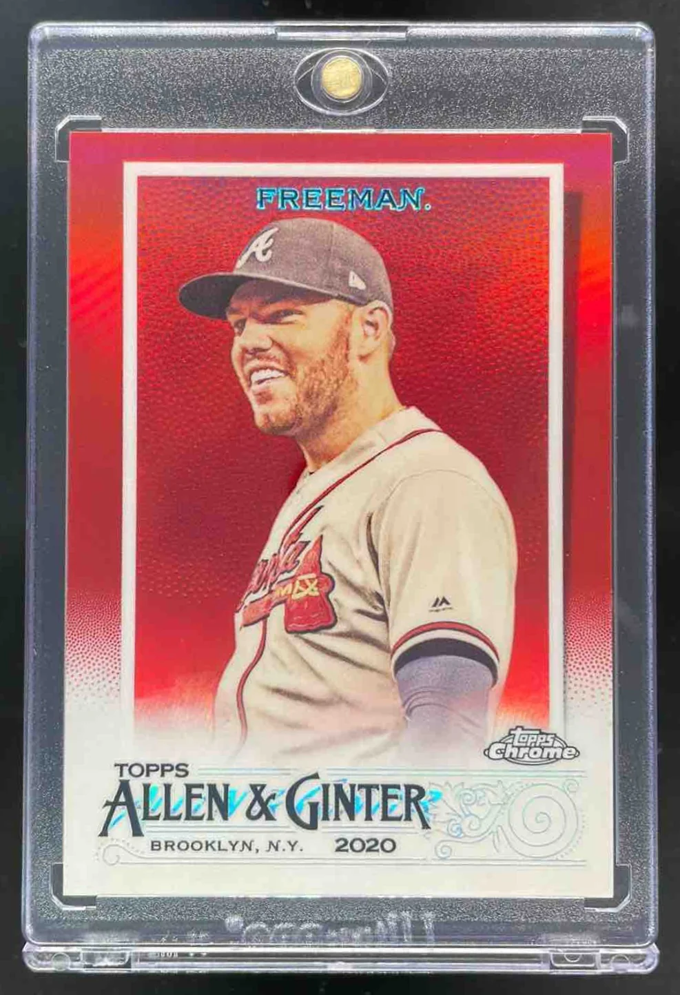 2020 Topps Allen & Ginter Chrome Red #47 Freddie Freeman /5