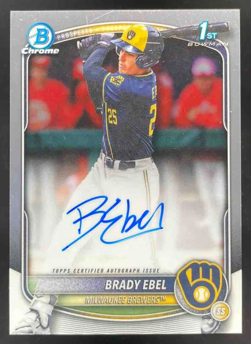 2025 Bowman Draft Chrome Prospect Autograph #CPA-BE Brady Ebel RC Auto