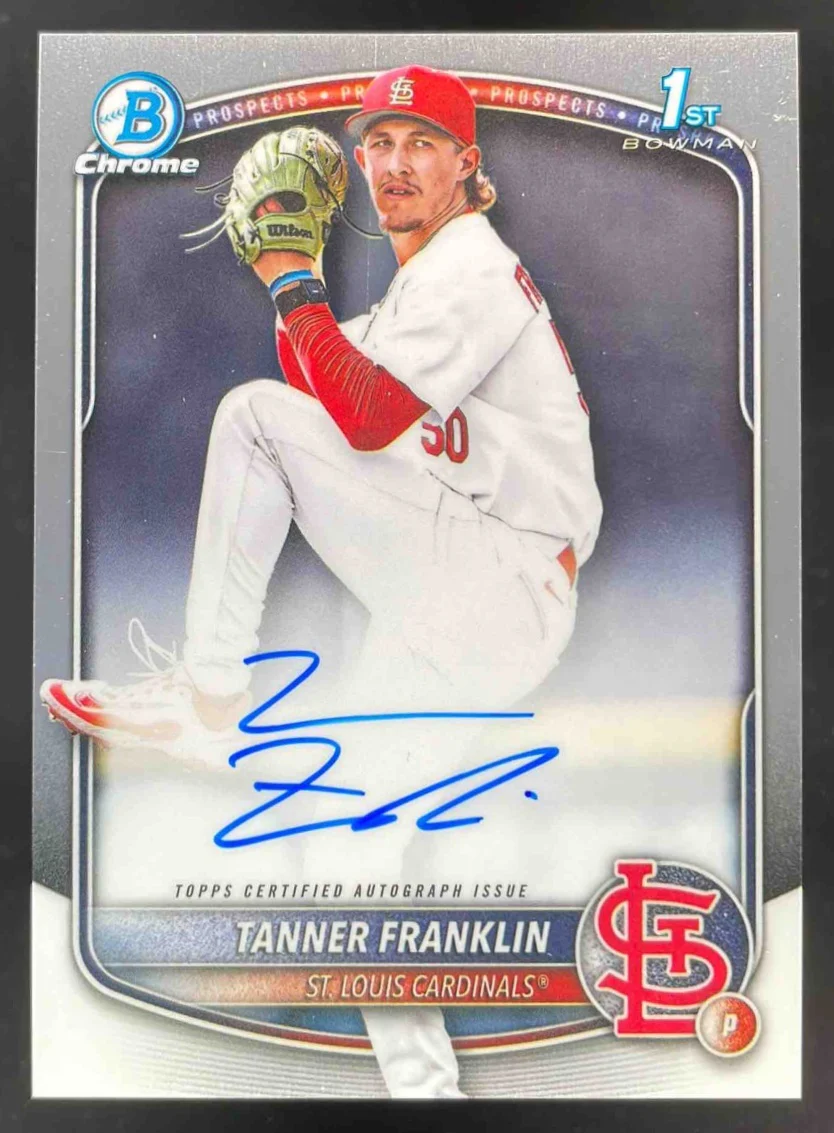 2025 Bowman Draft Chrome Prospect Autograph #CPA-TF Tanner Franklin RC Auto