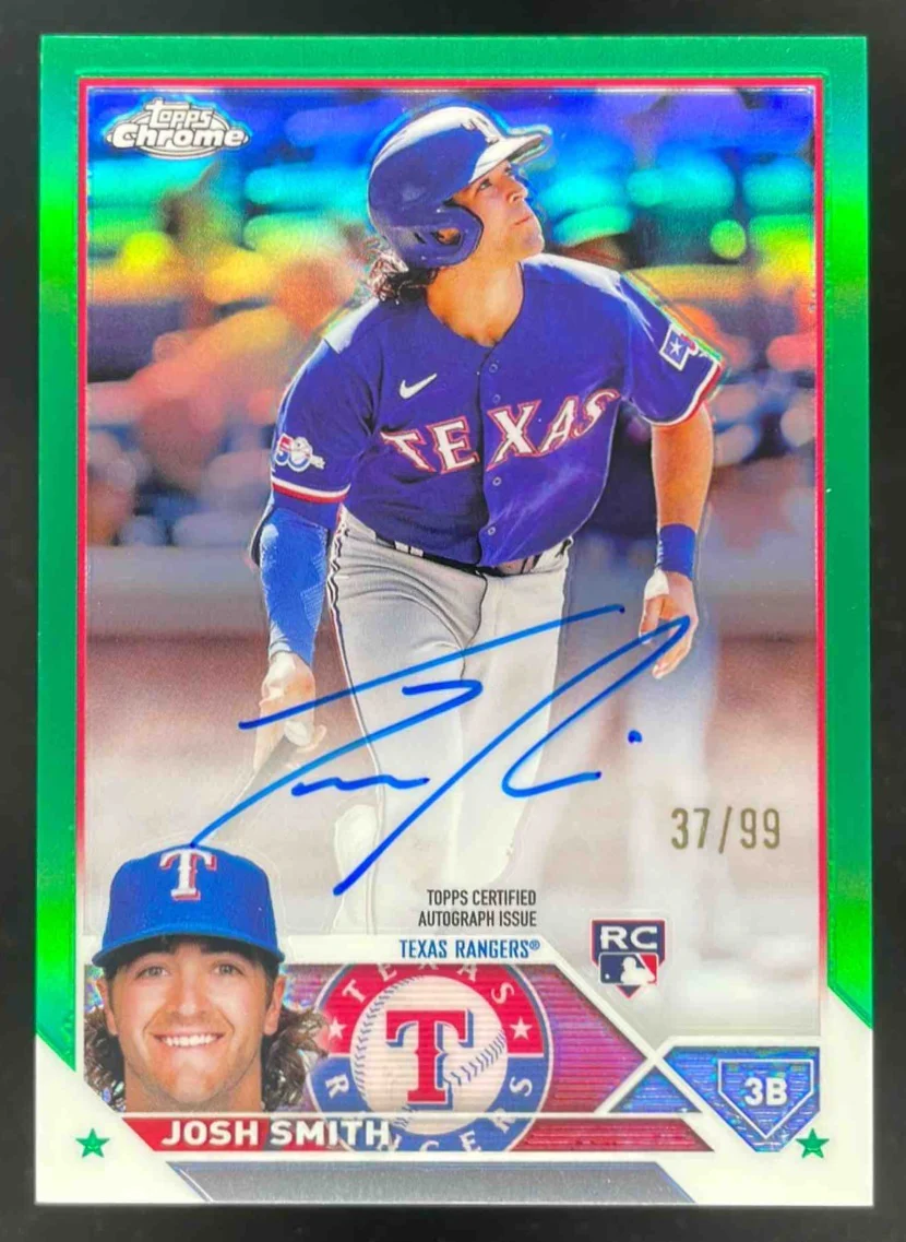 2023 Topps Chrome Green #RA-JSM Josh Smith RC Auto /99