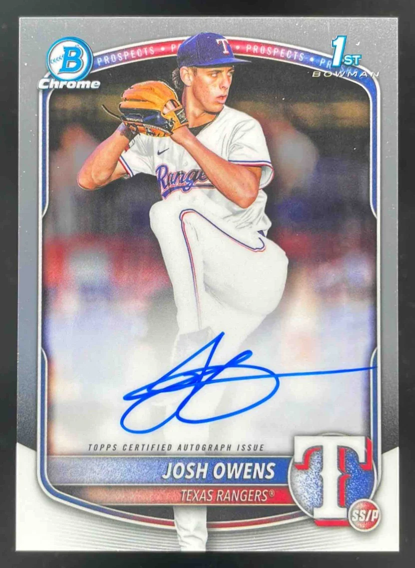 2025 Bowman Draft Chrome Prospect Autograph #CPA-JO Josh Owens RC Auto