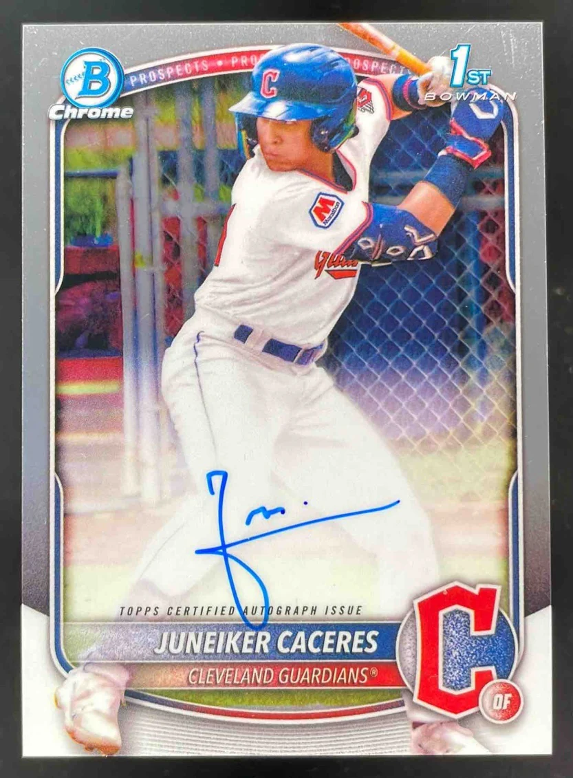 2025 Bowman Chrome Prospect Autograph #CPA-JUC Juneiker Caceres RC Auto