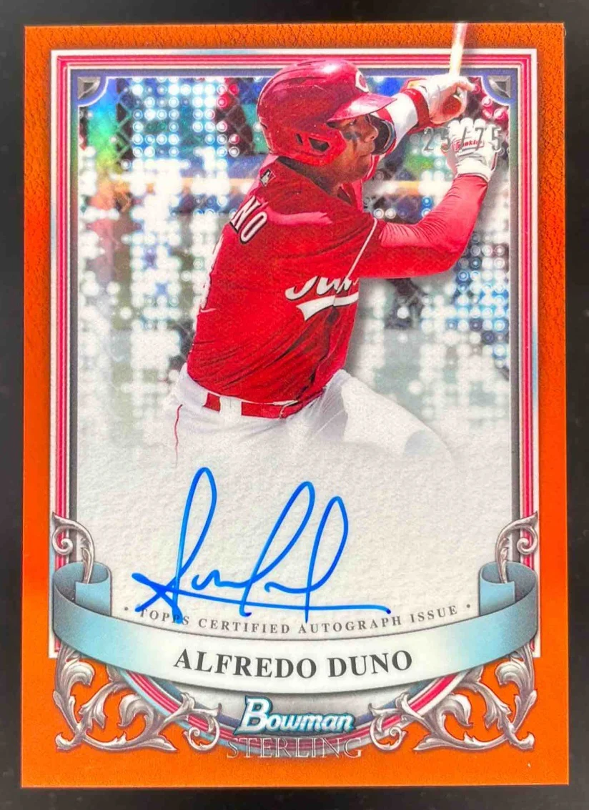 2024 Bowman Sterling Prospect Orange #PA-AD Alfredo Duno Auto /75