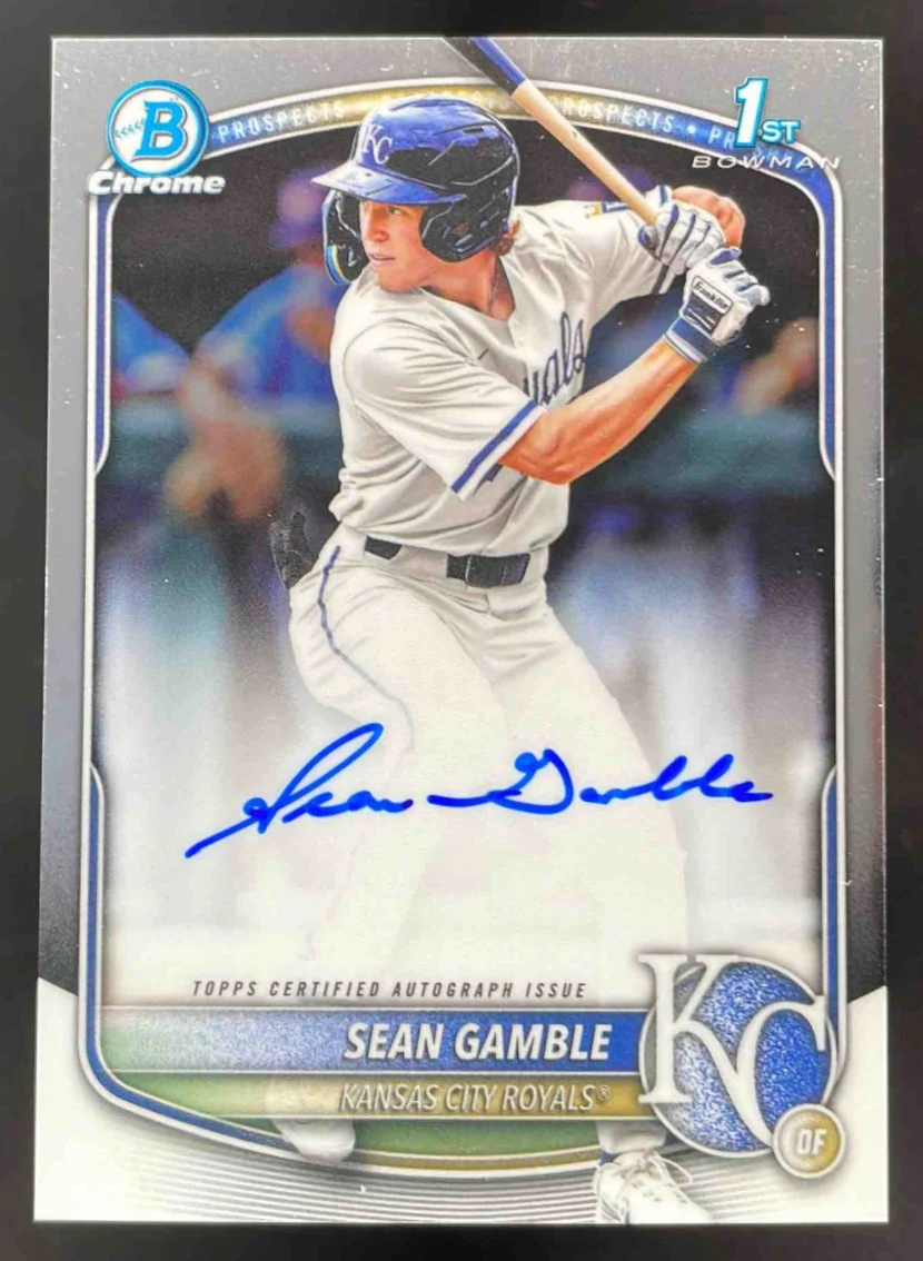 2025 Bowman Draft Chrome Prospect Autograph #CPA-SG Sean Gamble RC Auto