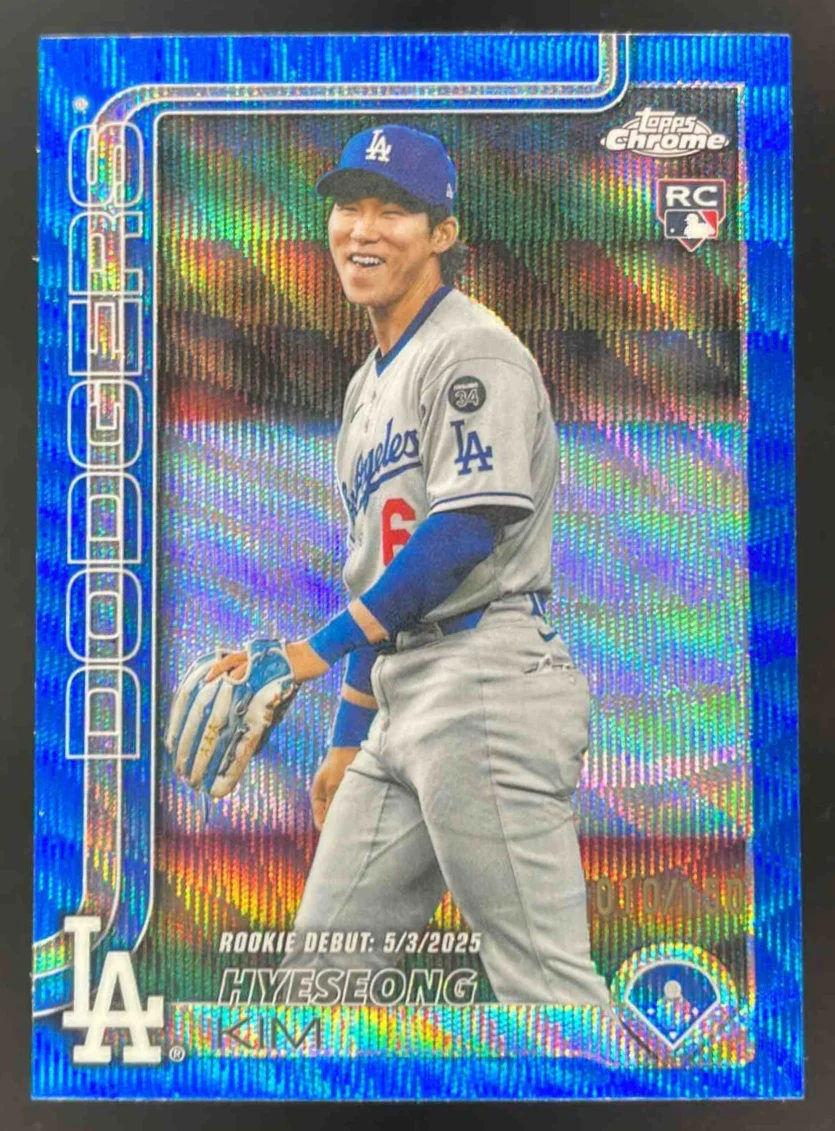 2025 Topps Chrome Update Blue Wave Refractor #USC149 Hyeseong Kim RC /150