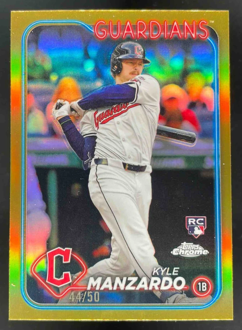 2024 Topps Chrome Update Gold Refractor #USC196 Kyle Manzardo RC /50