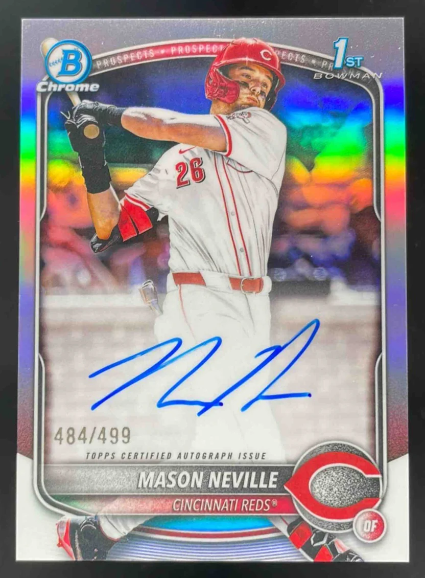 2025 Bowman Draft Chrome Prospect #CPA-MN Mason Neville RC Auto /499