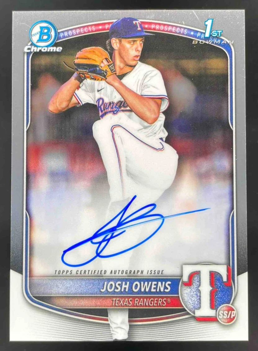 2025 Bowman Draft Chrome Prospect Autograph #CPA-JO Josh Owens RC Auto