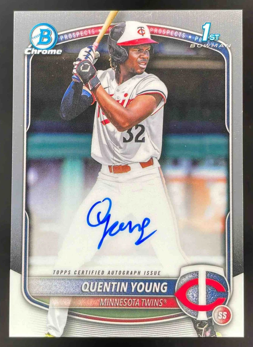 2025 Bowman Draft Chrome Prospect Autograph #CPA-QY Quentin Young RC Auto