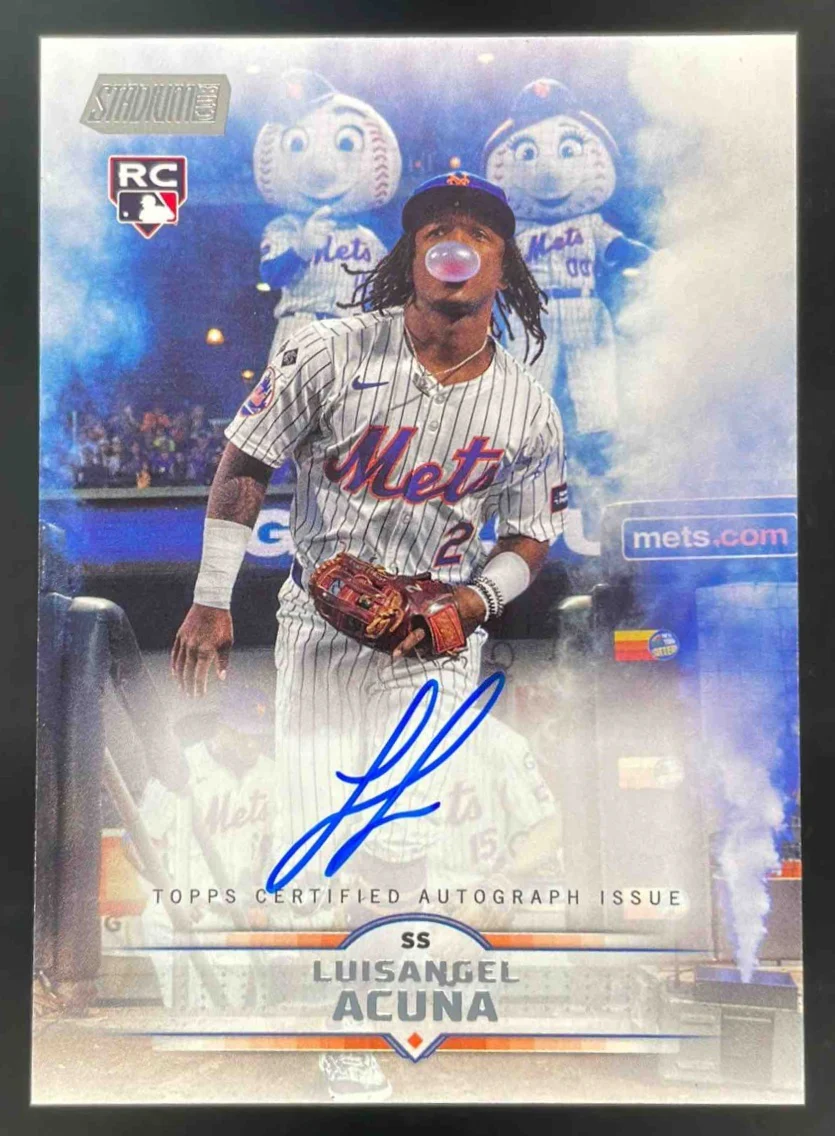 2025 Topps Stadium Club Autograph #SCBA-LA Luisangel Acuna RC Auto