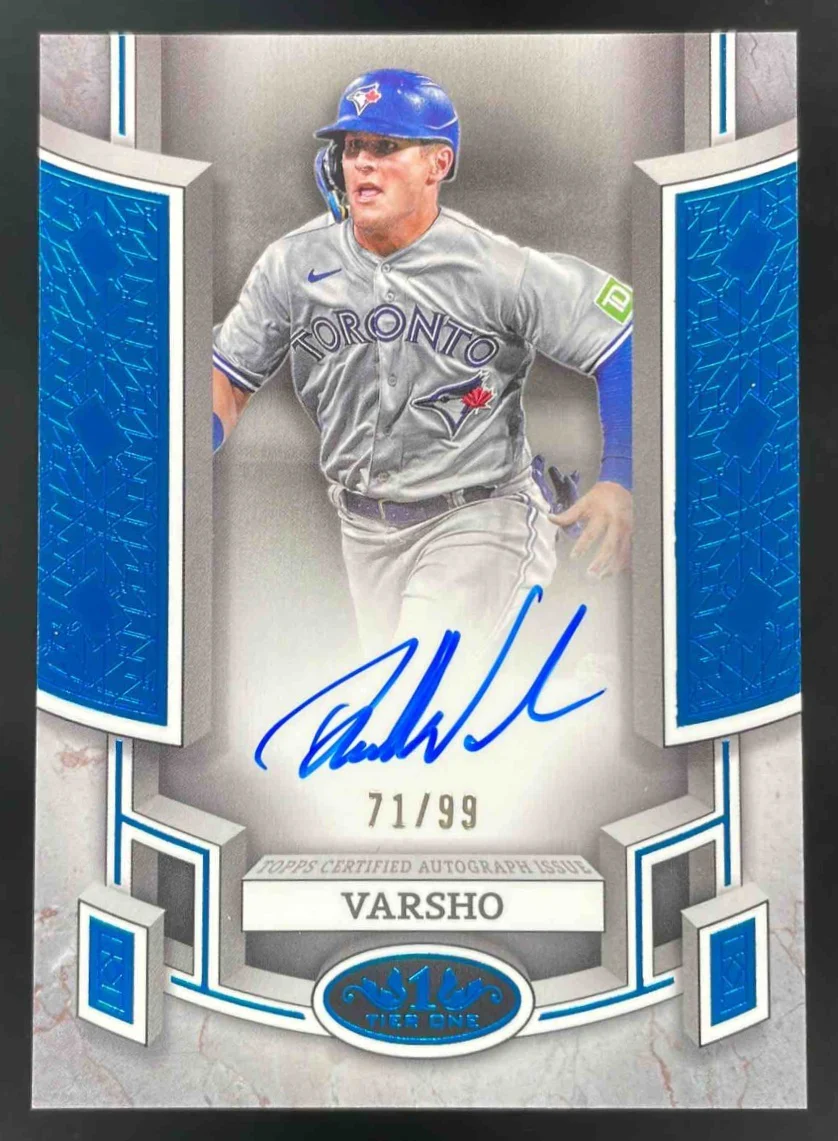 2024 Topps Tier One Break Out Autograph Blue #BOA-DV Daulton Varsho Auto /99