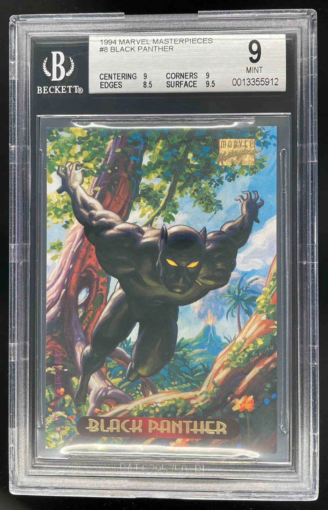 1994 Fleer Marvel Masterpieces Hildebrandt Brothers #8 Black Panther BGS 9
