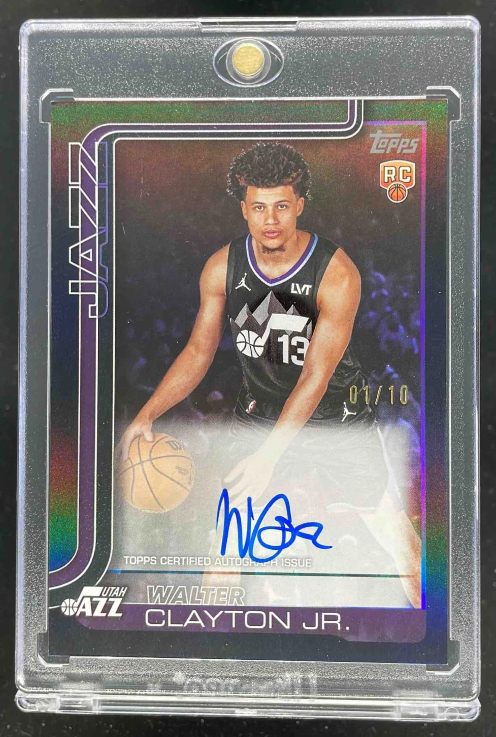 2025-26 Topps Real One Black Rainbow #TFRR-WC Walter Clayton Jr. RC Auto /10