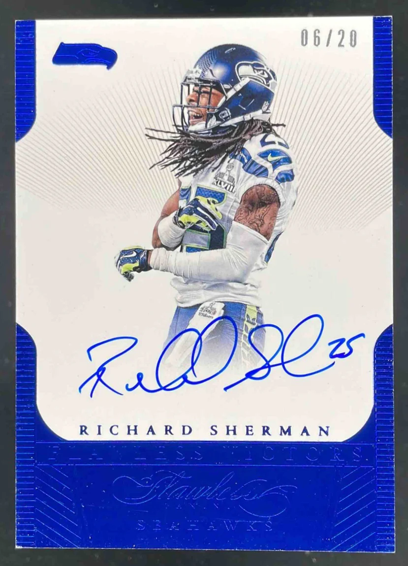 2015 Flawless Victors Blue #FVA-RS Richard Sherman Auto /20
