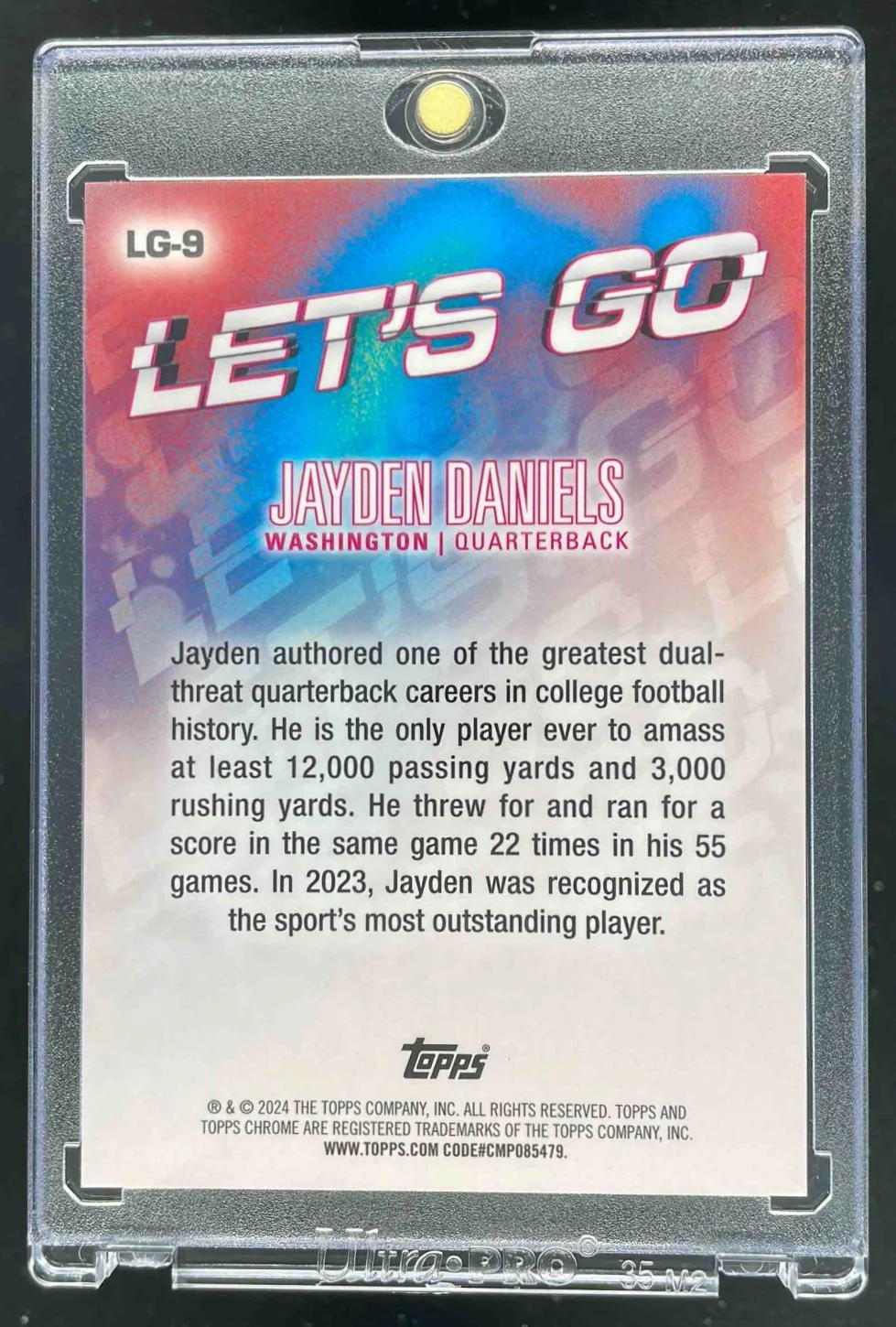 2024 Topps Chrome Let's Go! #LG-9 Jayden Daniels RC - Image 2