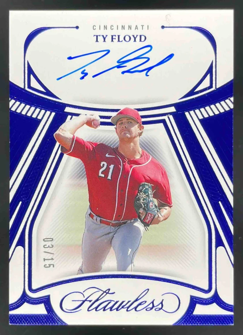 2024 Panini Flawless Draft Signatures Sapphire #DS-TF Ty Floyd Auto /15