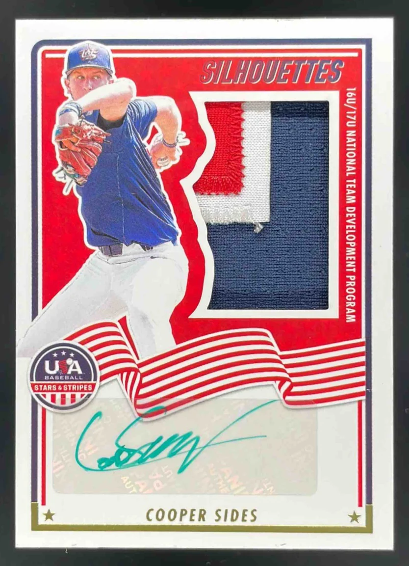 2025 Panini USA Stars & Stripes USA Silhouettes Prime #21 Cooper Sides Auto /10