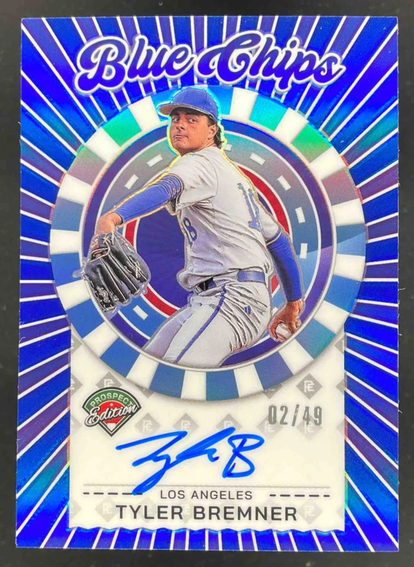 2025 Panini Prospect Edition Blue Chip Signatures Blue #7 Tyler Bremner Auto /49