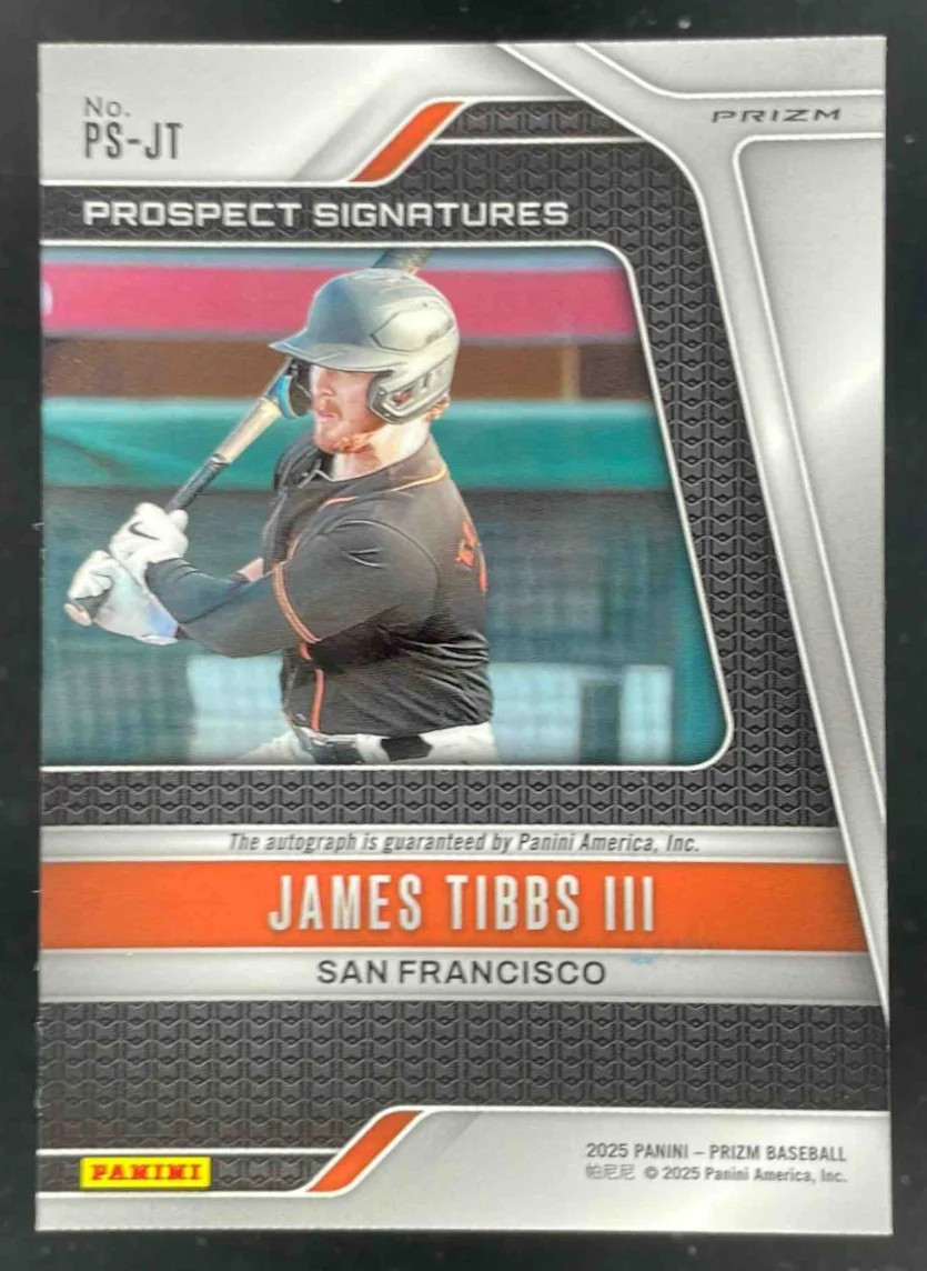 2025 Panini Prizm Prospect Signatures #PS-JT James Tibbs III Auto - Image 2