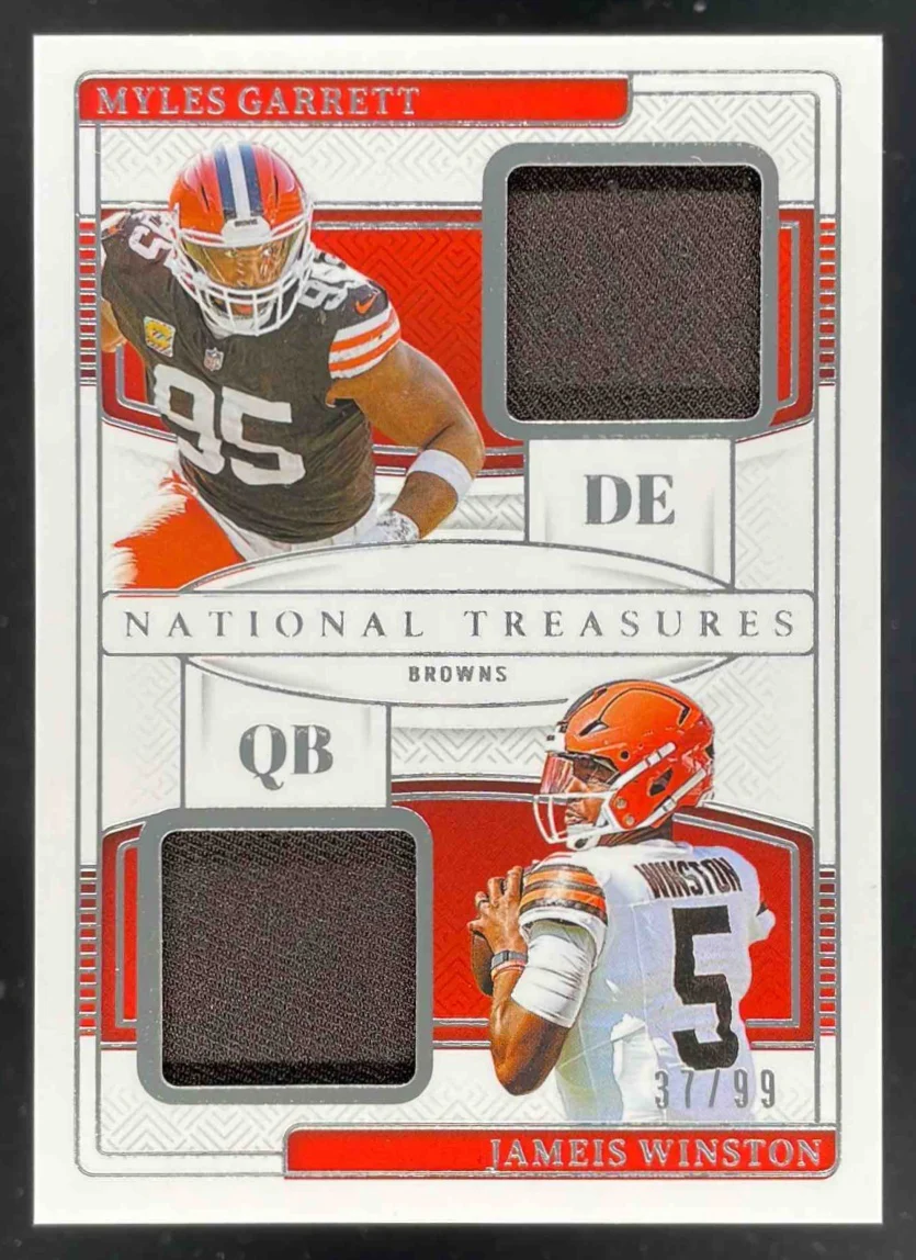 2024 National Treasures Gear Combo Materials Myles Garrett Jameis Winston /99