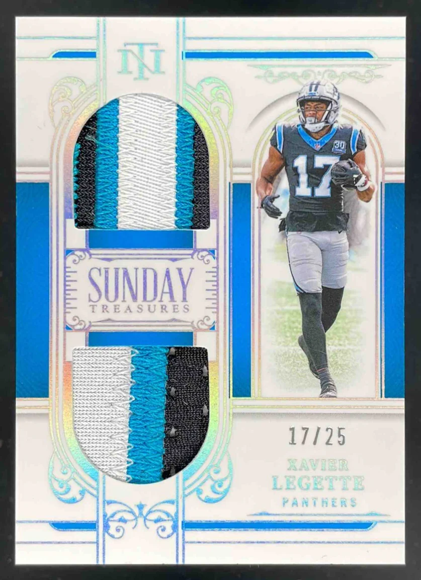 2025 National Treasures Sunday Prime Holo Silver #ST-XLE Xavier Legette /25