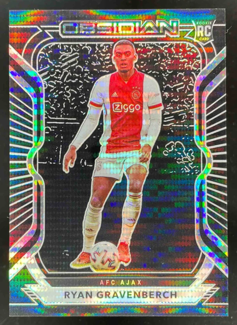 2020-21 Panini Obsidian Electric Etch White Pulsar #41 Ryan Gravenberch /11