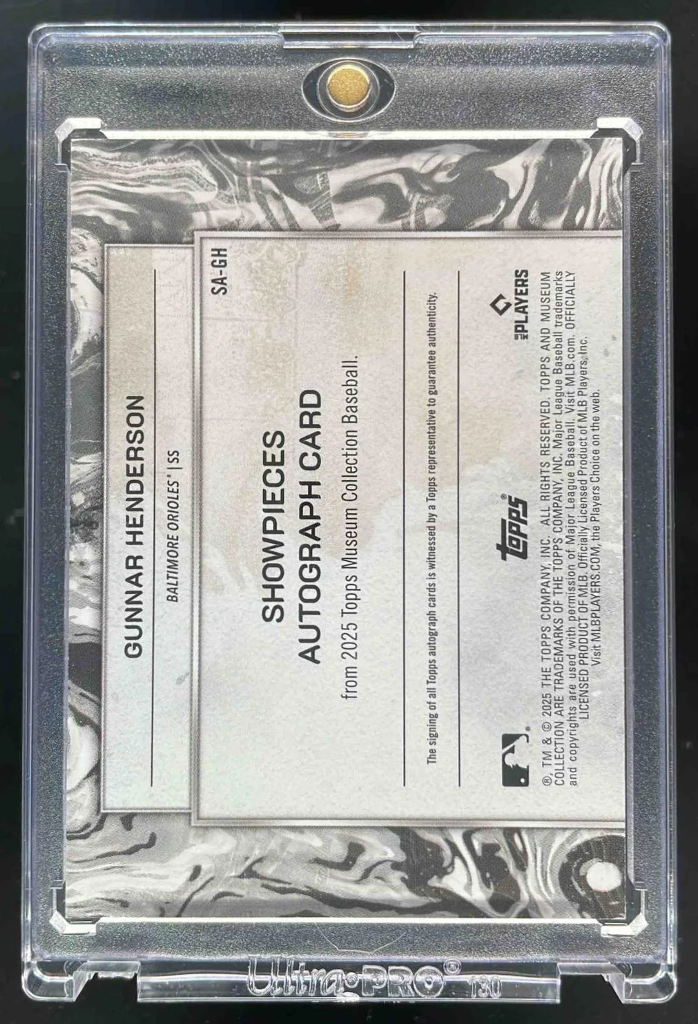 2025 Topps Museum Collection Showpieces #SA-GH Gunnar Henderson Auto /25 - Image 2