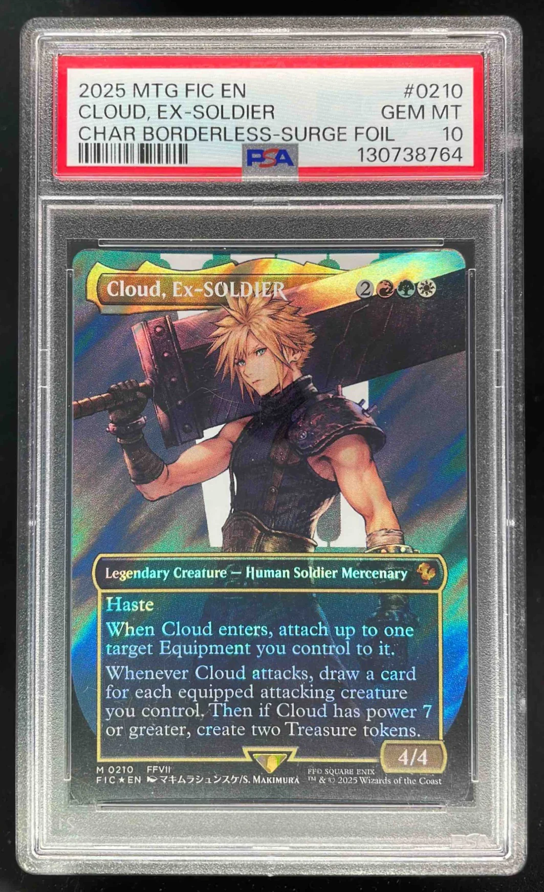 2025 Magic: The Gathering Final Fantasy Commander #210 Cloud Ex-SOLDIER PSA 10