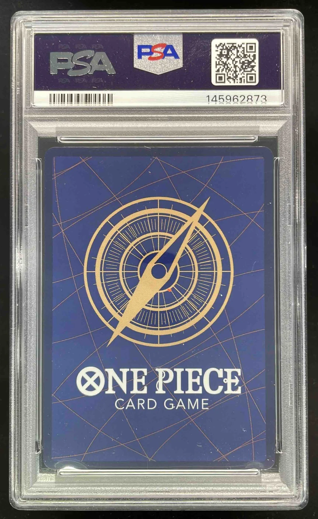 2025 One Piece OP13 EN 3rd Anniversary Gold #004 Shanks PSA 9 - Image 2