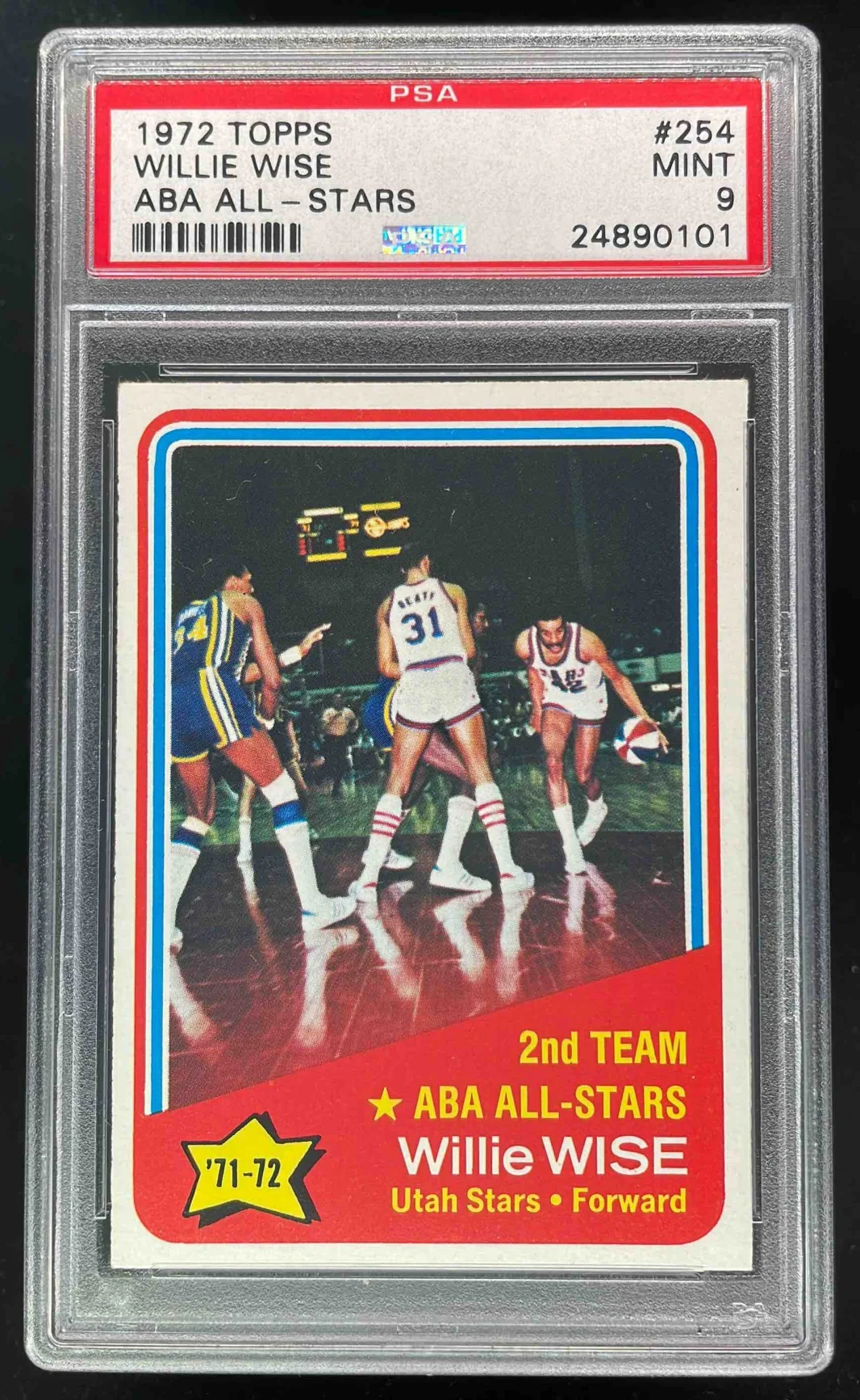 1972-73 Topps #254 Willie Wise All-Star PSA 9