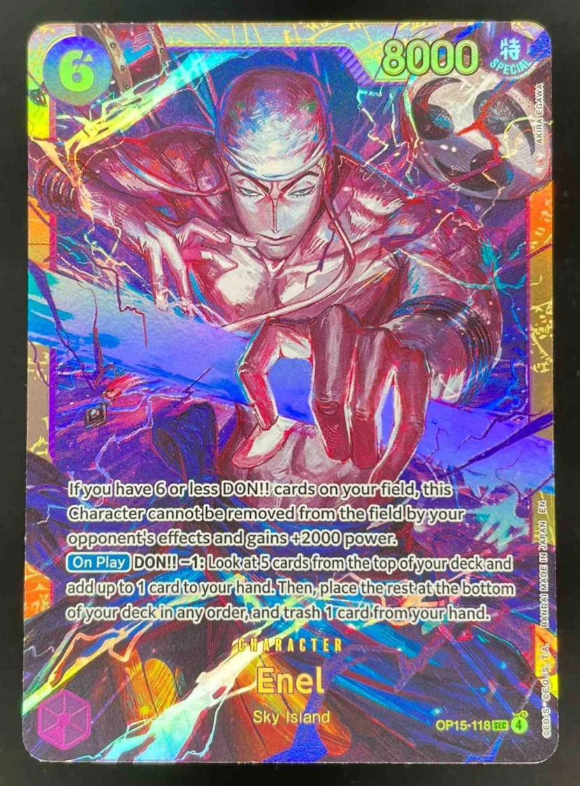 2026 One Piece Adventure on Kami's Island Secret Rare #OP15-118 Enel