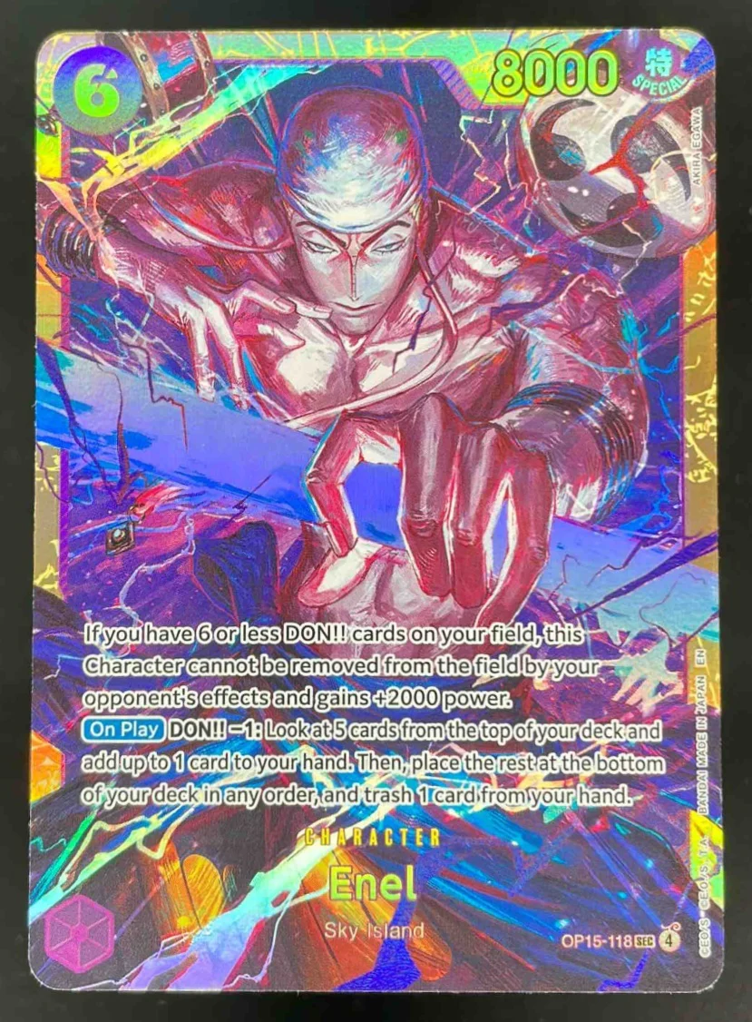2026 One Piece Adventure on Kami's Island Secret Rare #OP15-118 Enel