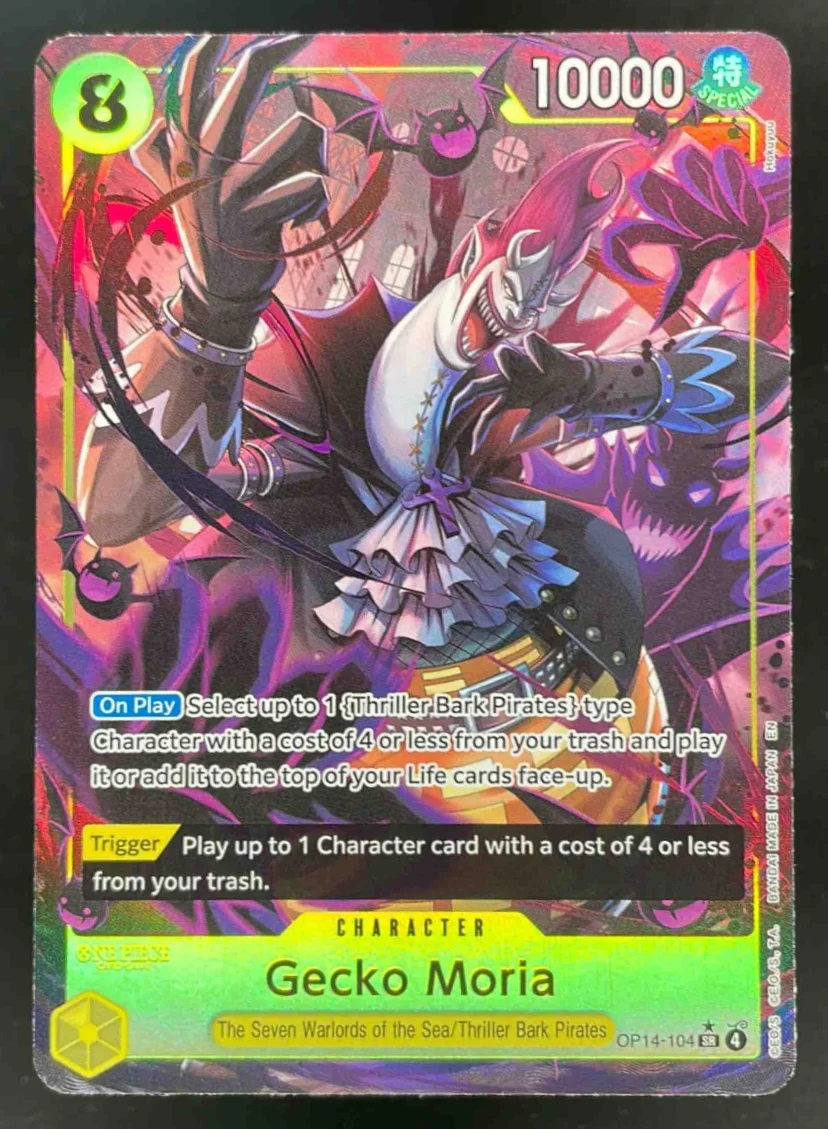 2026 One Piece Azure Sea's Seven Super Rare #OP14-104 Gecko Moria