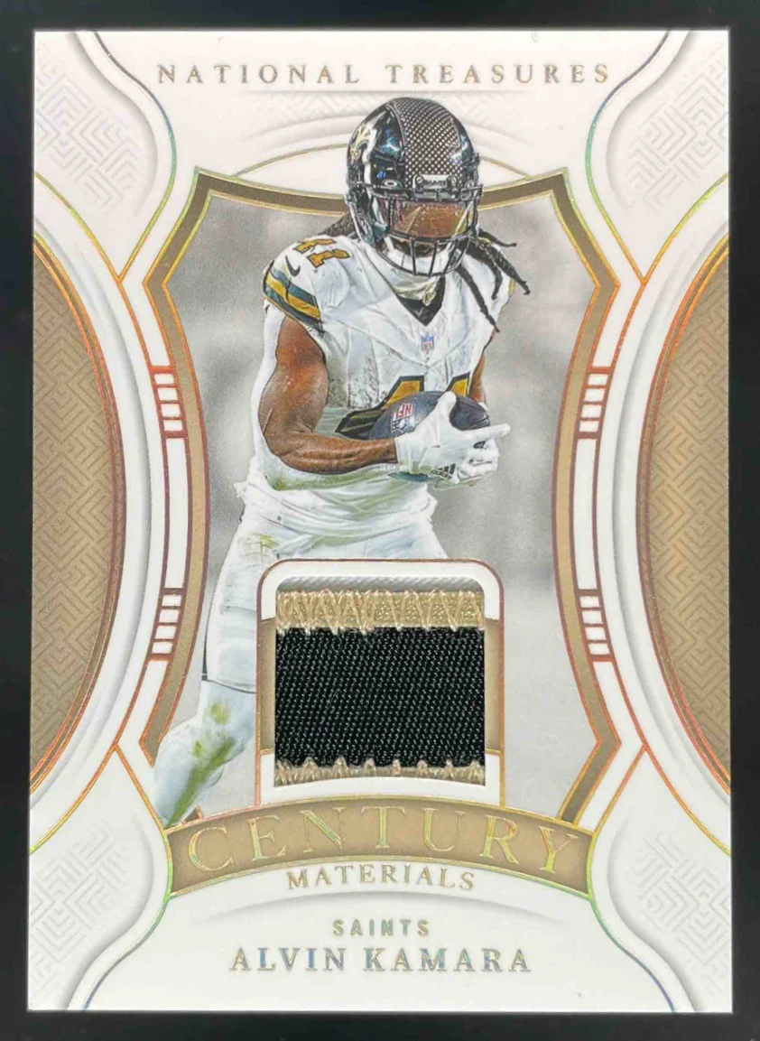 2025 National Treasures Century Materials Holo Gold #CM-AKA Alvin Kamara /10