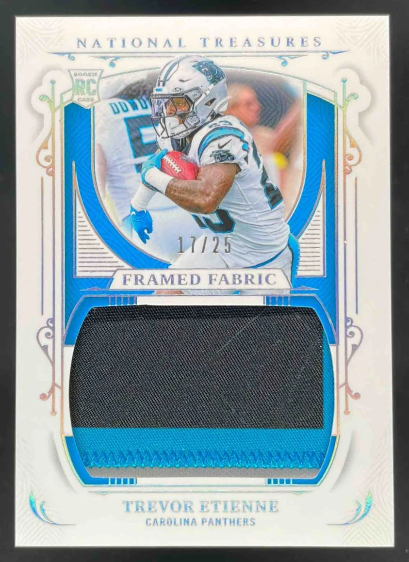 2025 National Treasures Framed Fabric Holo Silver #FF-TEE Trevor Etienne /25