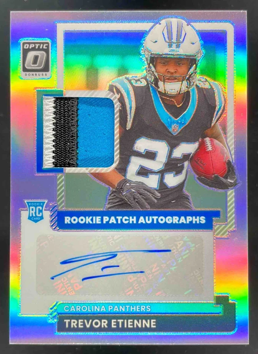 2025 Panini Donruss Optic Rookie Patch Autograph #40 Trevor Etienne RC Auto /35