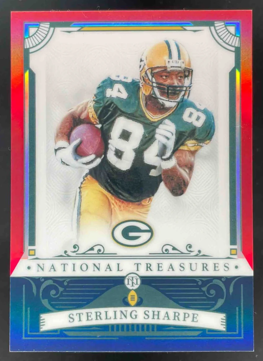 2025 Panini National Treasures Premium Stars & Stripes #34 Sterling Sharpe /13