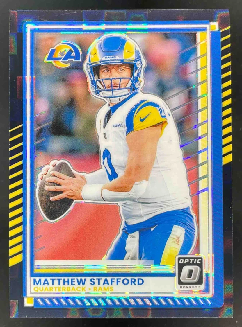 2025 Panini Donruss Optic Black Pandora Prizm #198 Matthew Stafford /25