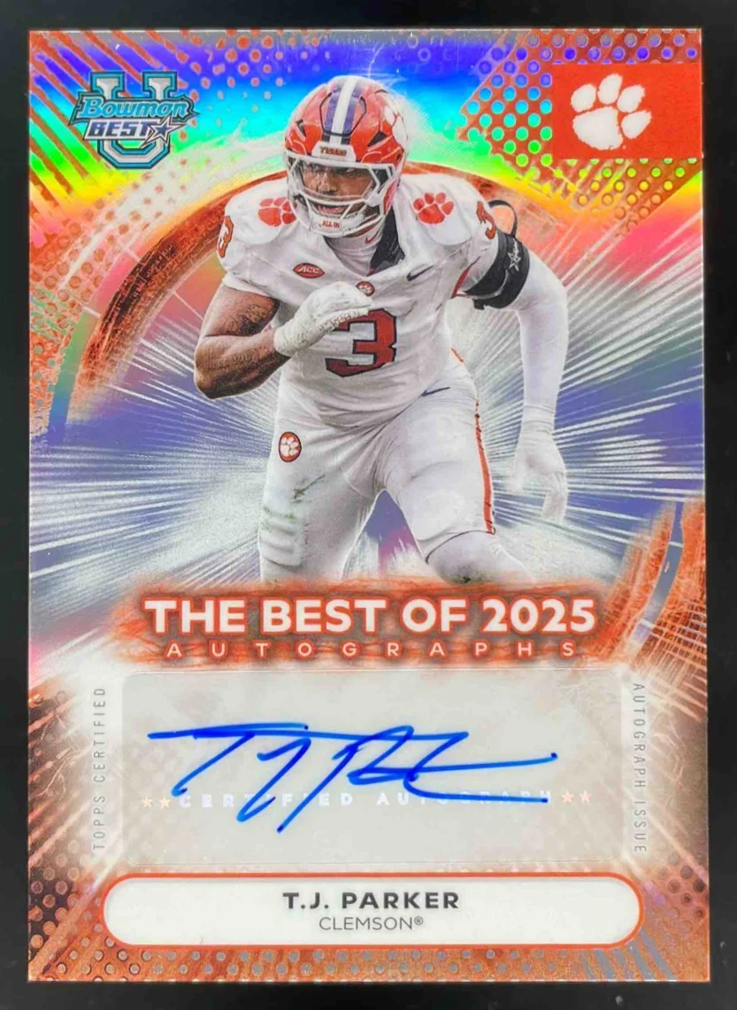 2025 Bowman Best University The Best of 2025 #BOA-TJP T.J. Parker Auto