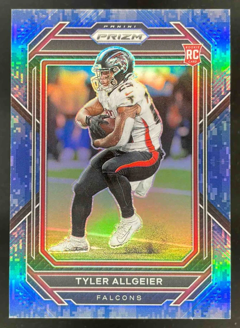 2022 Panini Prizm Navy Camo #344 Tyler Allgeier RC /25