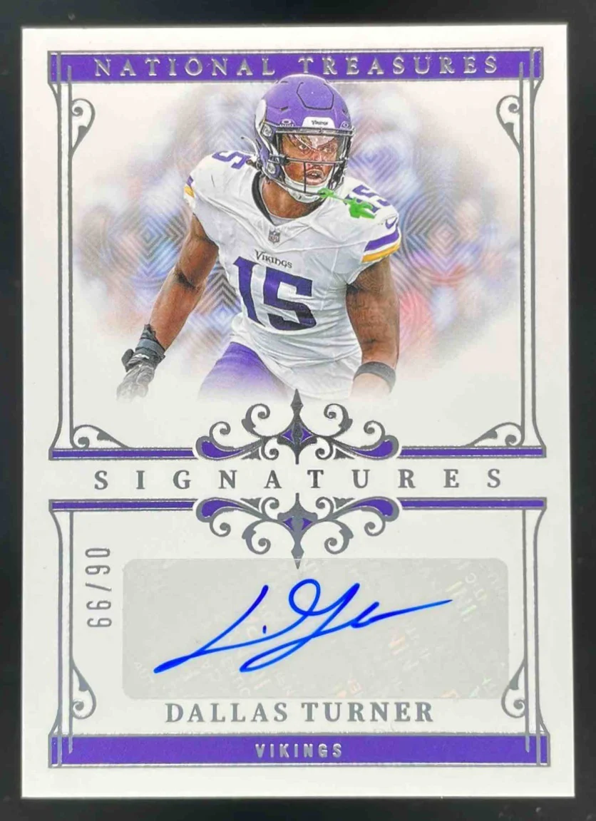 2025 Panini National Treasures Signatures #SIG-DTR Dallas Turner Auto /99