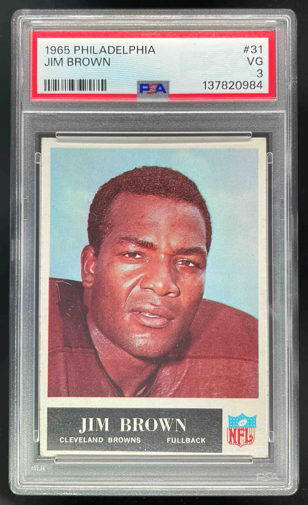 1965 Philadelphia #31 Jim Brown PSA 3